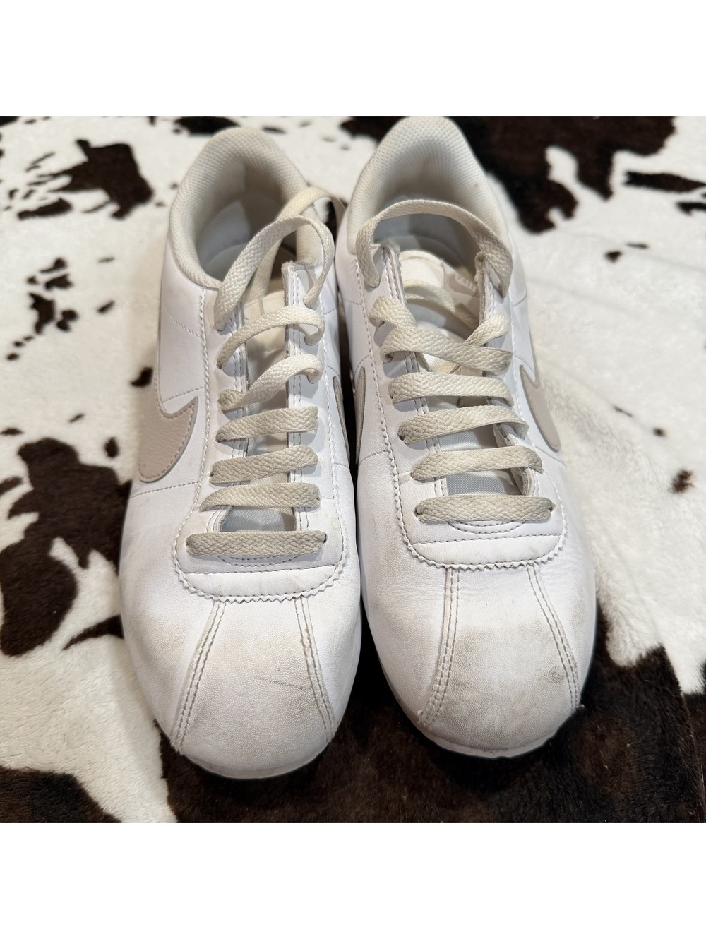 Nike Cortez White Pink Leather Sneakers Women’s Size 8 DN1791-105